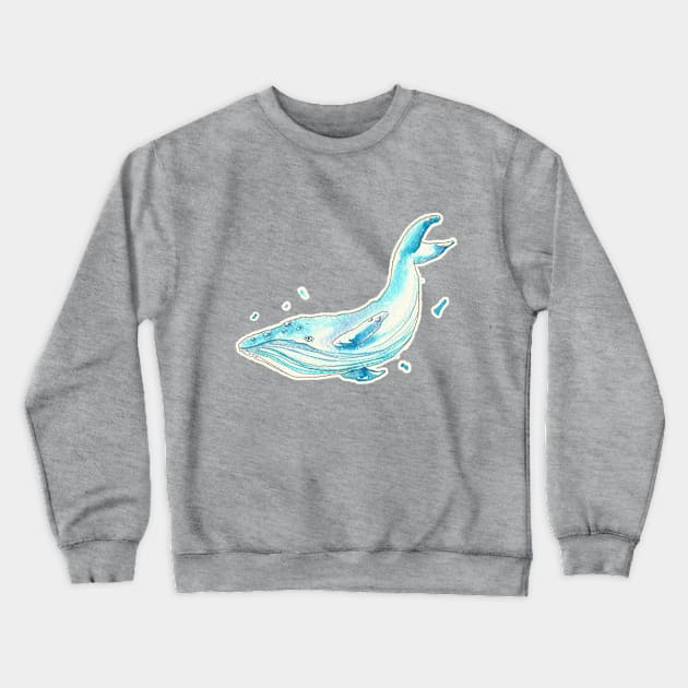 Sophie - Watercolor Whale Crewneck Sweatshirt by ElenaCasiglio